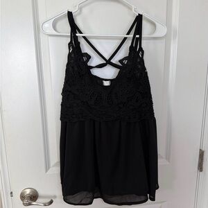 Elegant Black Lace Women’s Top